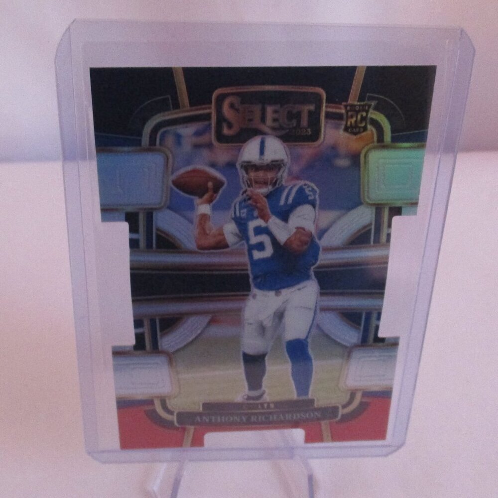 2023 Panini Select Concourse Anthony Richardson #43 Black & Red Prizm Die-Cut